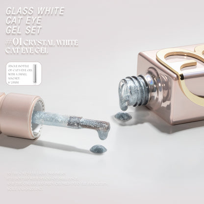 Glass White Cat Eye