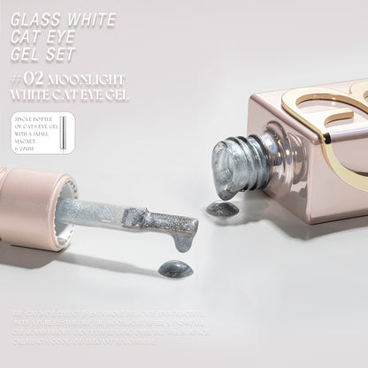 Glass White Cat Eye