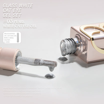 Glass White Cat Eye